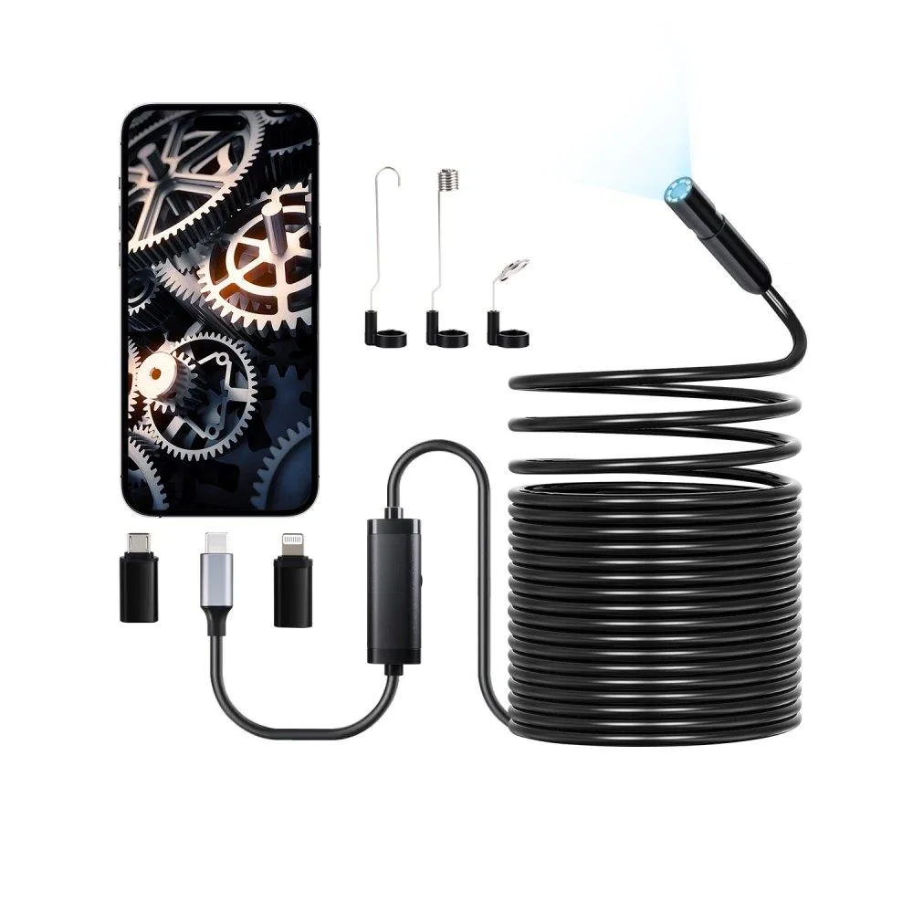 VEVOR VEVOR SM7 Endoscope Camera 49.2FT Semi-Rigid Cable 1920x1440 8 LED IP67 — product photo