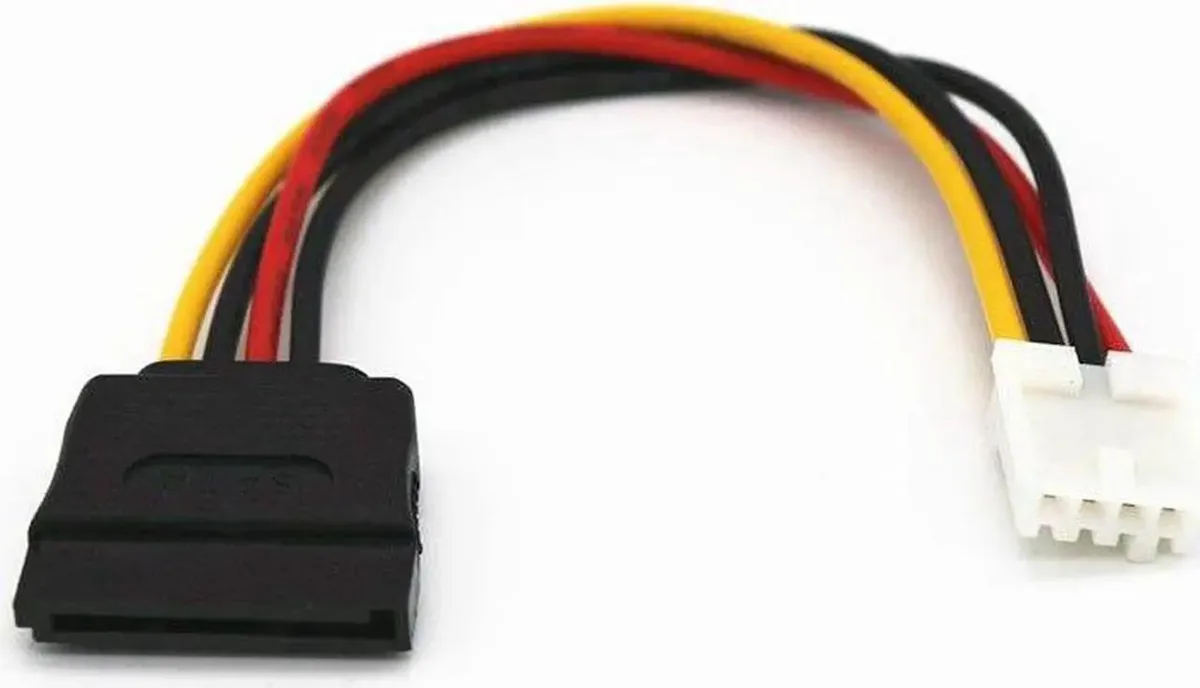 Vszerda Vszerda 4Pin Floppy Male to 15Pin SATA Female Adapter Cable 18AWG 15cm — product photo
