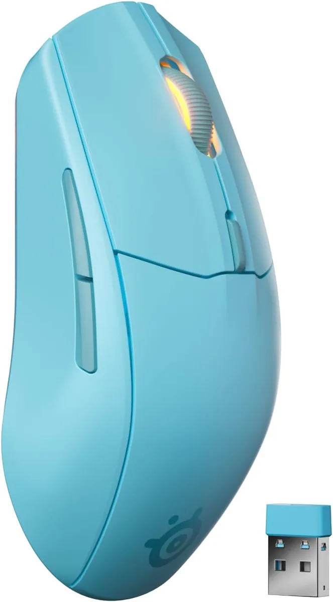 SteelSeries SteelSeries 62690 Rival 3 Wireless Gen 2 gaming mouse Aqua — product photo