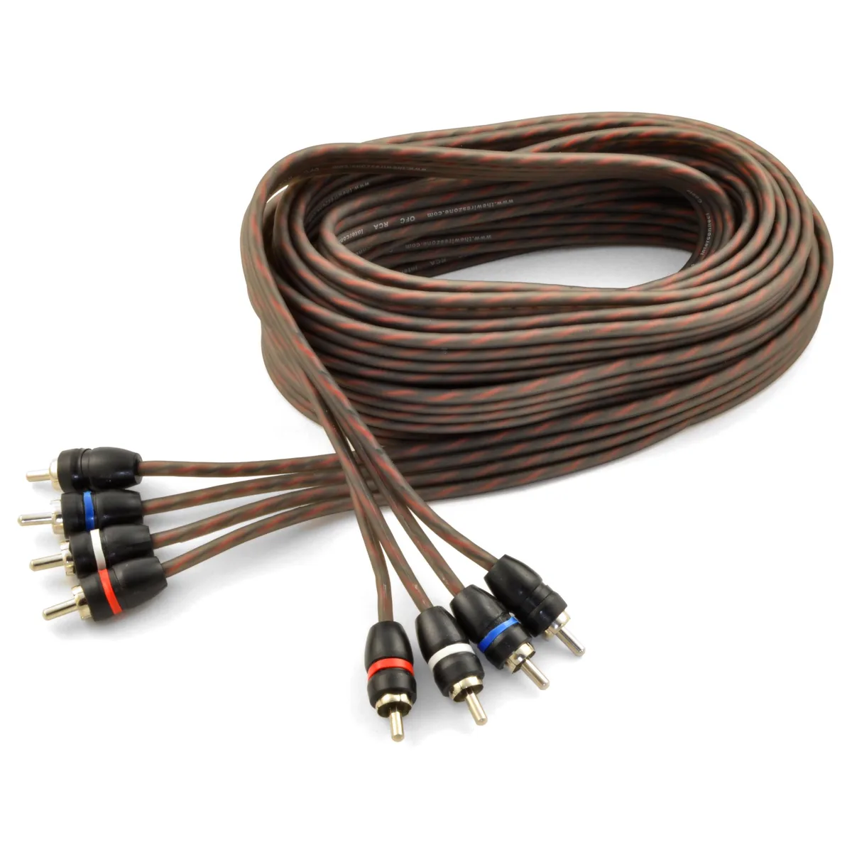 The Wires Zone The Wires Zone 17ft 4-Channel RCA Interconnect Cable — product photo