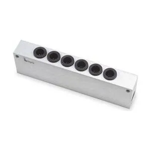 Legris Legris 3315 60 18 Pipe Manifold Trap, Aluminum, 10 Inlets, 6 Outlets, 3/8 in NPT — product photo