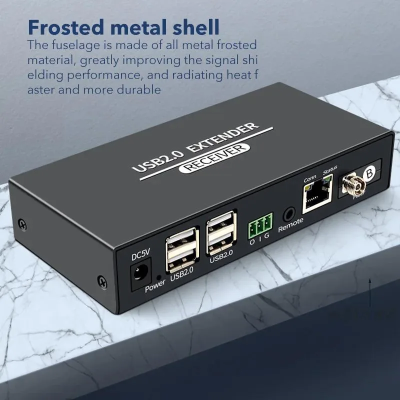 UTEK UTEK USB 2.0 Optical Extension Adapter 4 Port 20km Fiber 100m CAT6 RJ45 KVM Switch — product photo