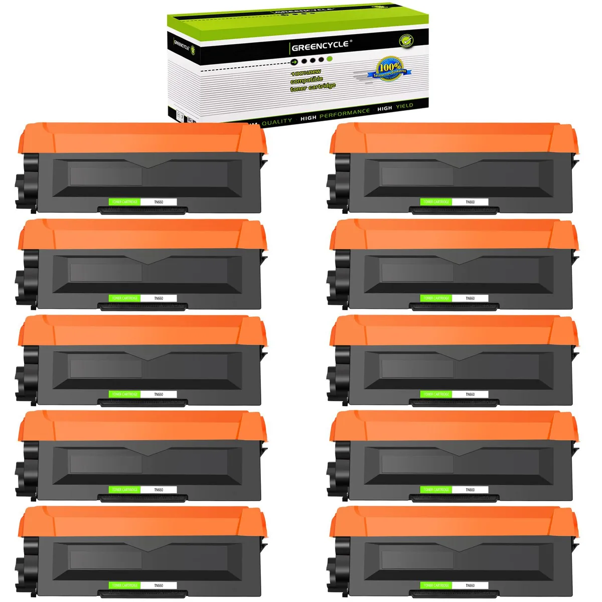 GREENCYCLE GREENCYCLE TN660 toner cartridge 10 pack black 2600 pages — product photo