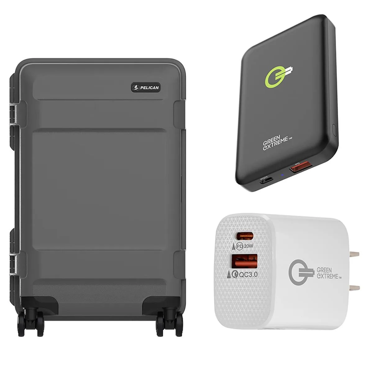 Pelican Products, Inc. Pelican Products, Inc. ATX 22" Wheeled Carry-On Camera Case, Charcoal, Power Bank — product photo