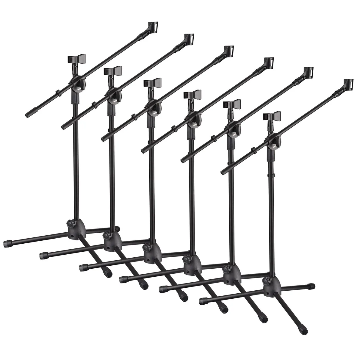 Yescom USA, Inc. Yescom USA, Inc. Microphone Stand Tripod Dual Mic Clip 360° Boom 6 Packs — product photo