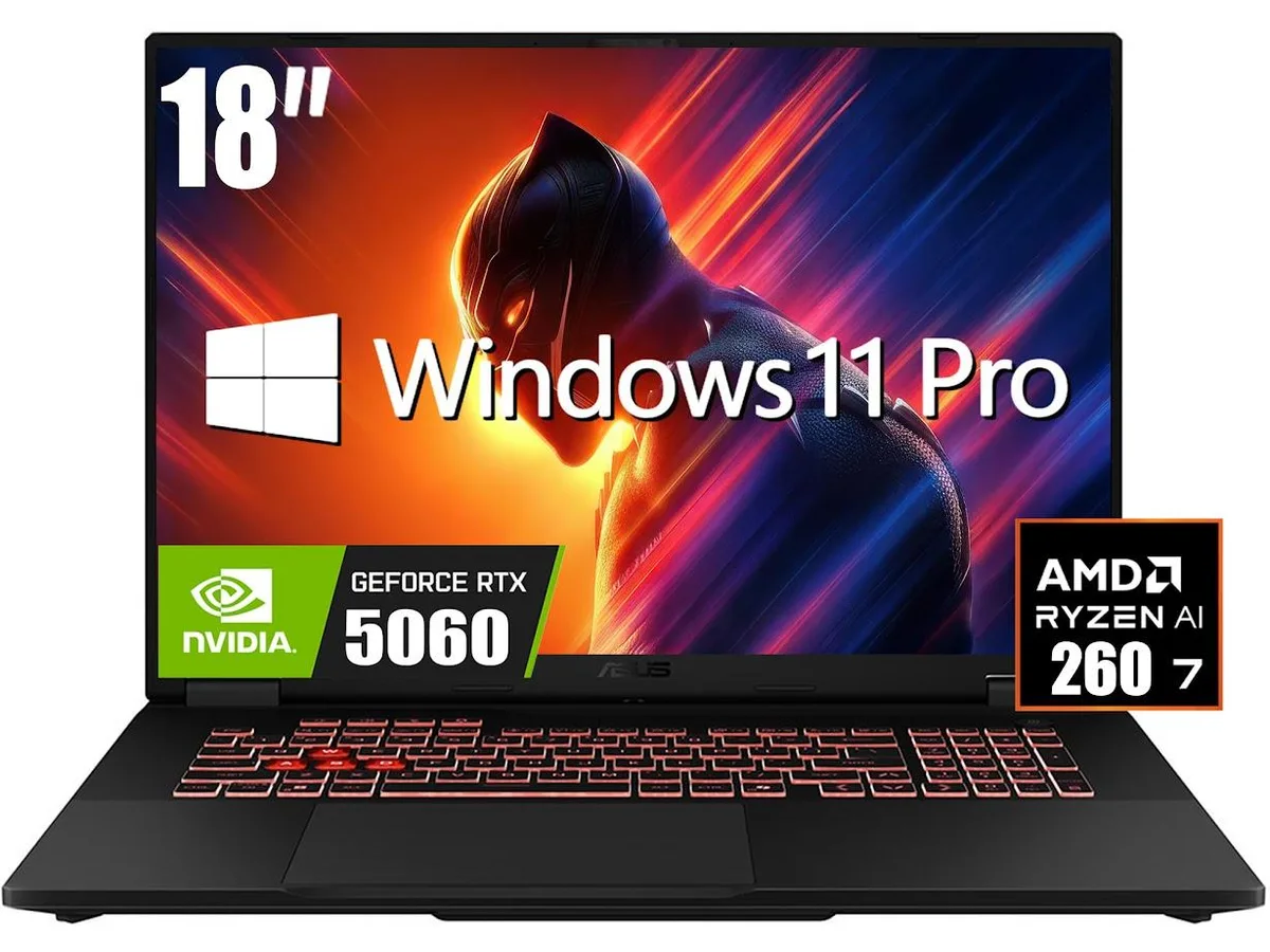 ASUS ASUS TUF A18 Gaming Laptop 18" WUXGA 144Hz Ryzen 7 260 RTX 5060 64GB 2TB — product photo