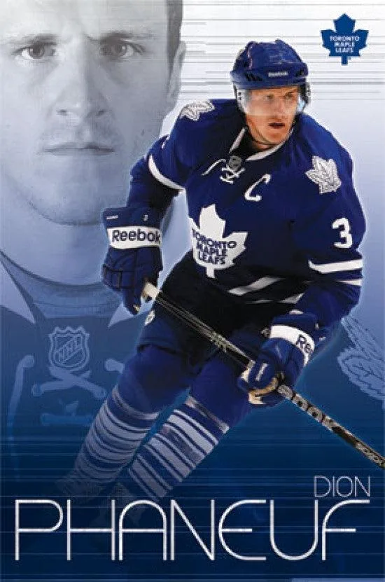 Poster print of Toronto Maple Leafs player D Phaneuf number 10, 22 by 34 inches