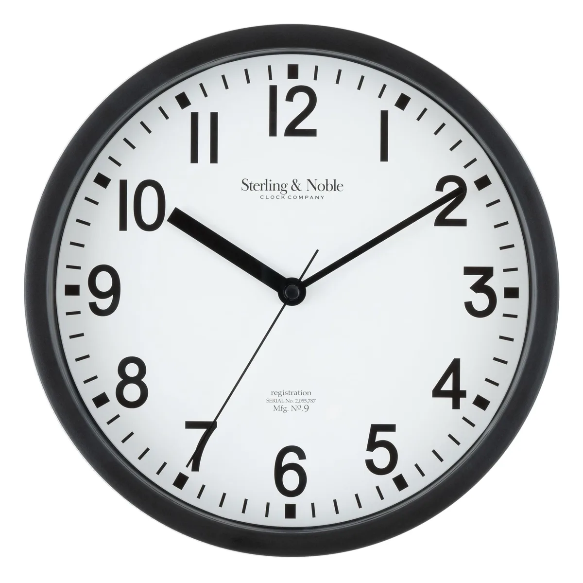 Mainstays Mainstays MSS000018417001 8.78" Black Analog Round Wall Clock — product photo