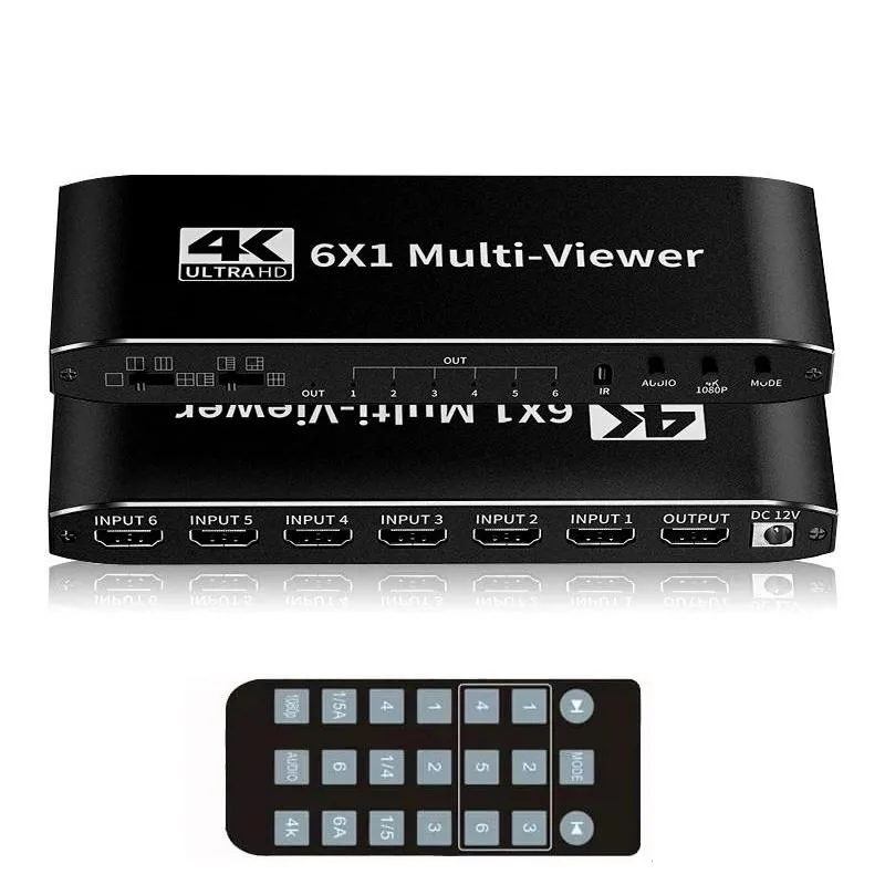 Jansicotek Jansicotek 4K HDMI Multiviewer Switch 6x1 with IR Remote Control — product photo