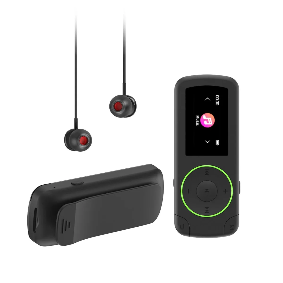  wiwoo R5 64GB Clip MP3 Player Bluetooth 5.3 FM Radio Sapphire Blue — product photo