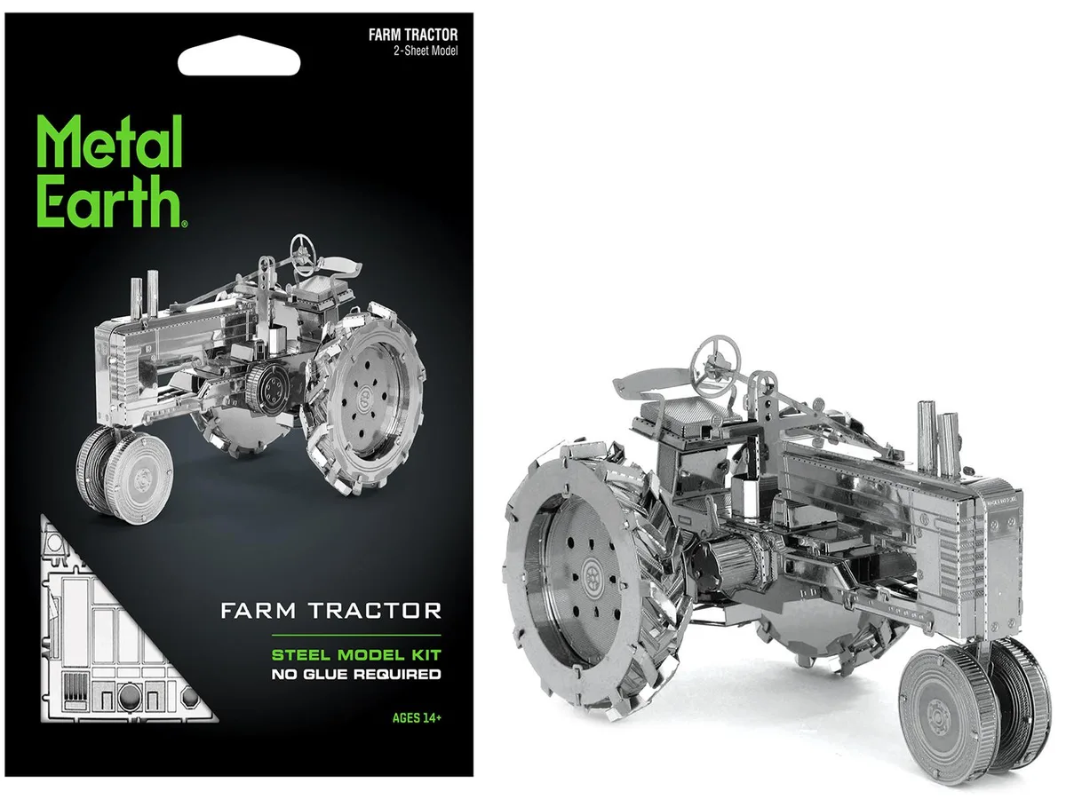Metal Earth Metal Earth Farm Tractor Challenging Difficulty Steel Model Kit hobby collectible — product photo
