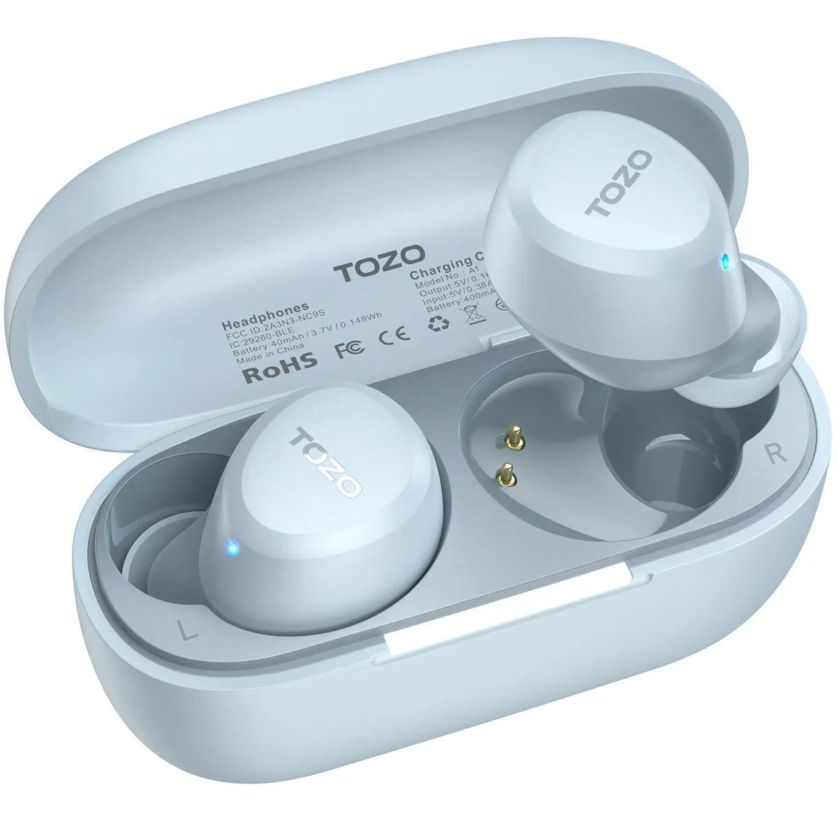 TOZO A1 Wireless Earbuds Bluetooth 5.3 Blue — product photo