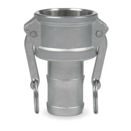 Aluminium cam-and-groove Type C coupler, 2 in hose shank, locking arm visible