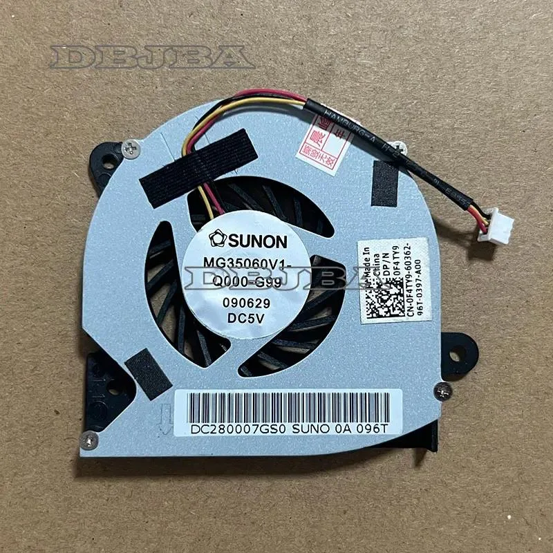 Small black laptop CPU cooling fan with wire connector