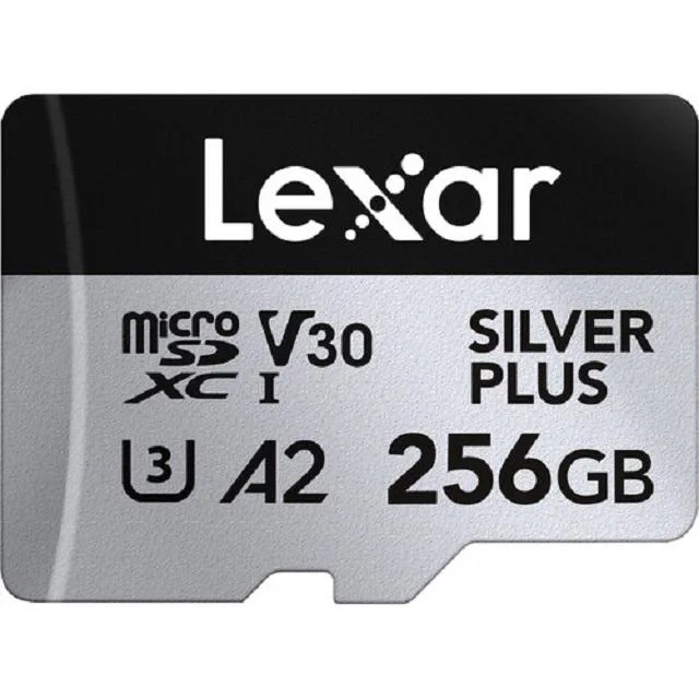 Small silver microSDXC card 11 by 15 by 1 mm