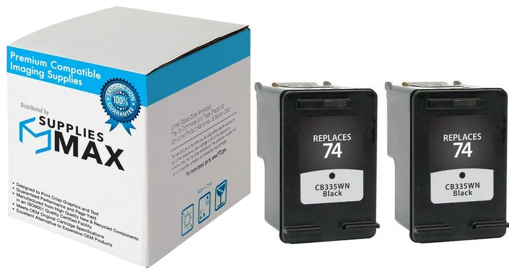 SuppliesMax SuppliesMax HP CZ069FN Black Inkjet Cartridge 2-Pack 200 Pages — product photo