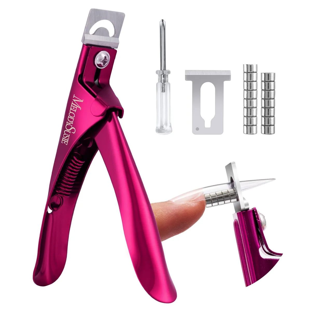 No Sew No Sew 05-09MSUS-434-010331FBA002M acrylic nail trimmer plum — product photo