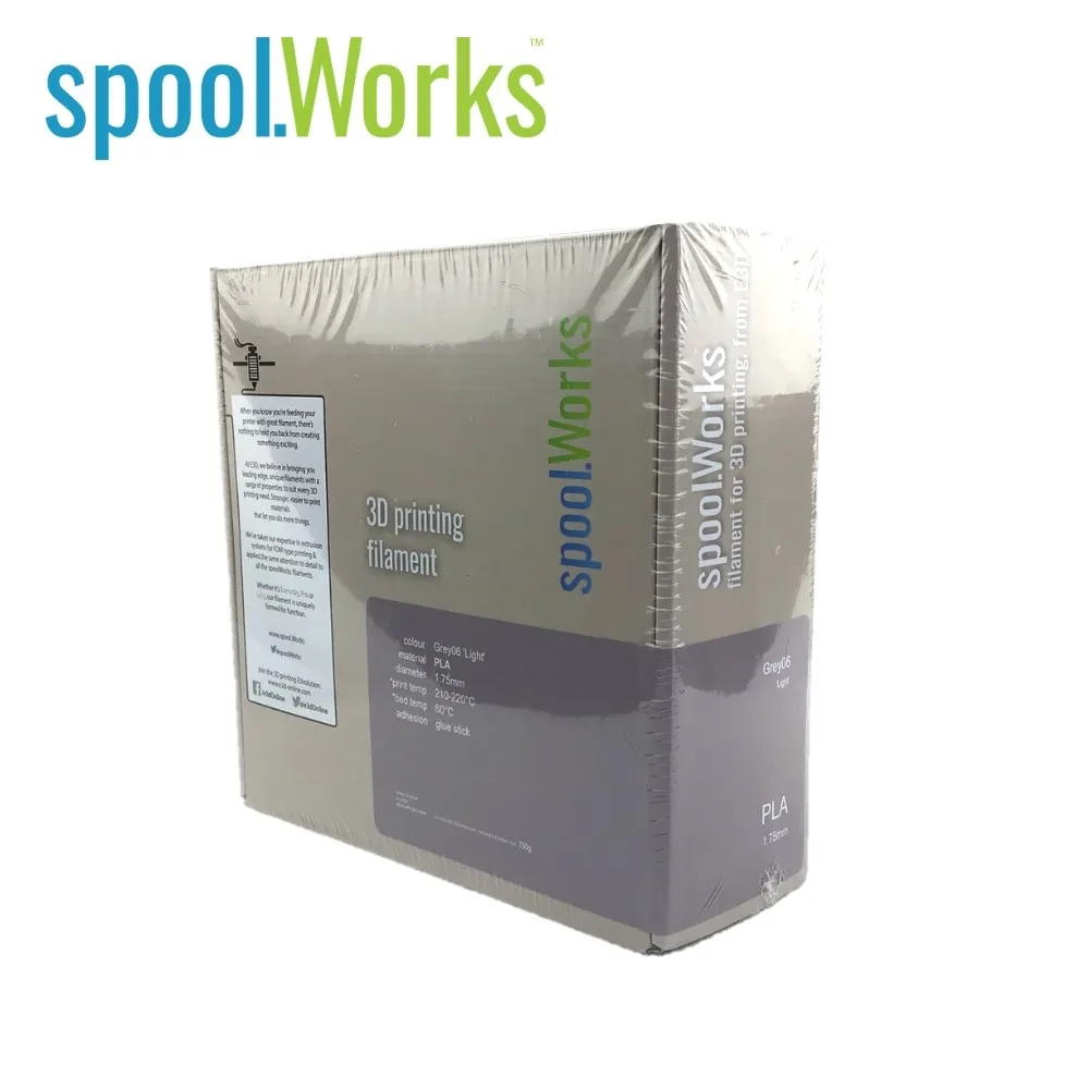 E3D Online E3D Online spoolWorks PLA Filament 1.75mm 750g Light Grey06 3d printers accessory — product photo