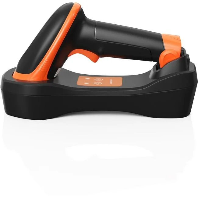 Ambir Technology Ambir Technology BR300 Wireless Barcode Scanner 2.4 GHz Charging Station IP52 Black Orange — product photo