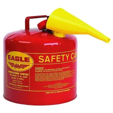 EAGLE EAGLE UI50FS 5 gal Red Galvanized Steel Type I Safety Can — product photo