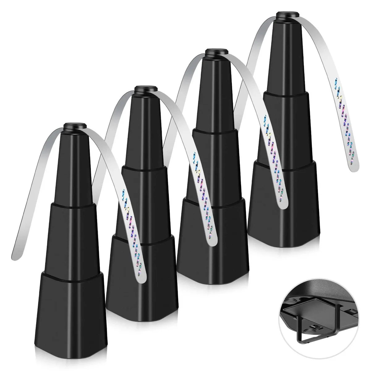 AMIAEDU Tabletop Fly Fan with Holographic Blades 4 Pack — product photo