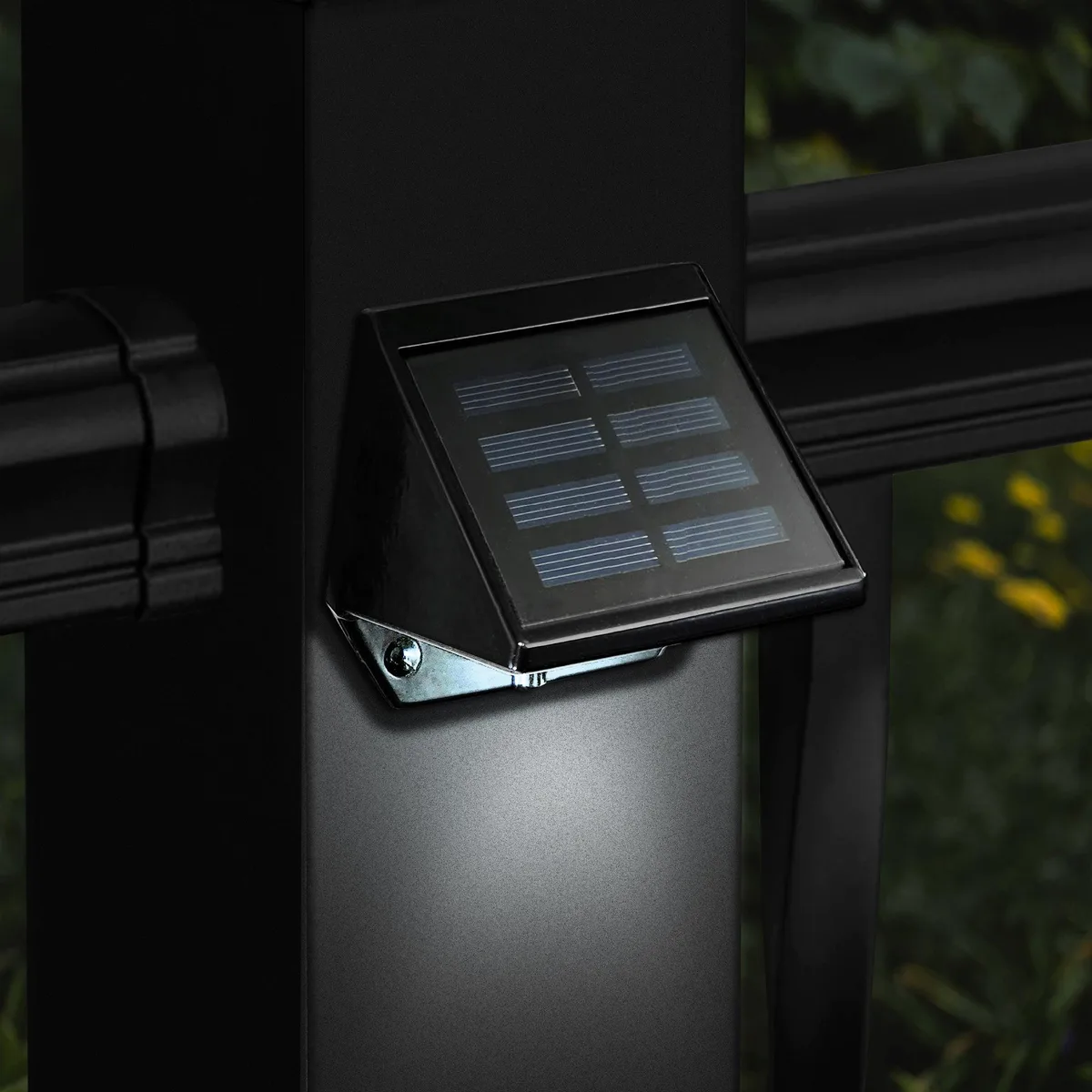 Classy Caps Mfg. Inc. Classy Caps Mfg. Inc. Black Aluminum Solar Deck &amp; Wall Light 2 Pack 12 Lumens 4500 5500 Kelvin — product photo