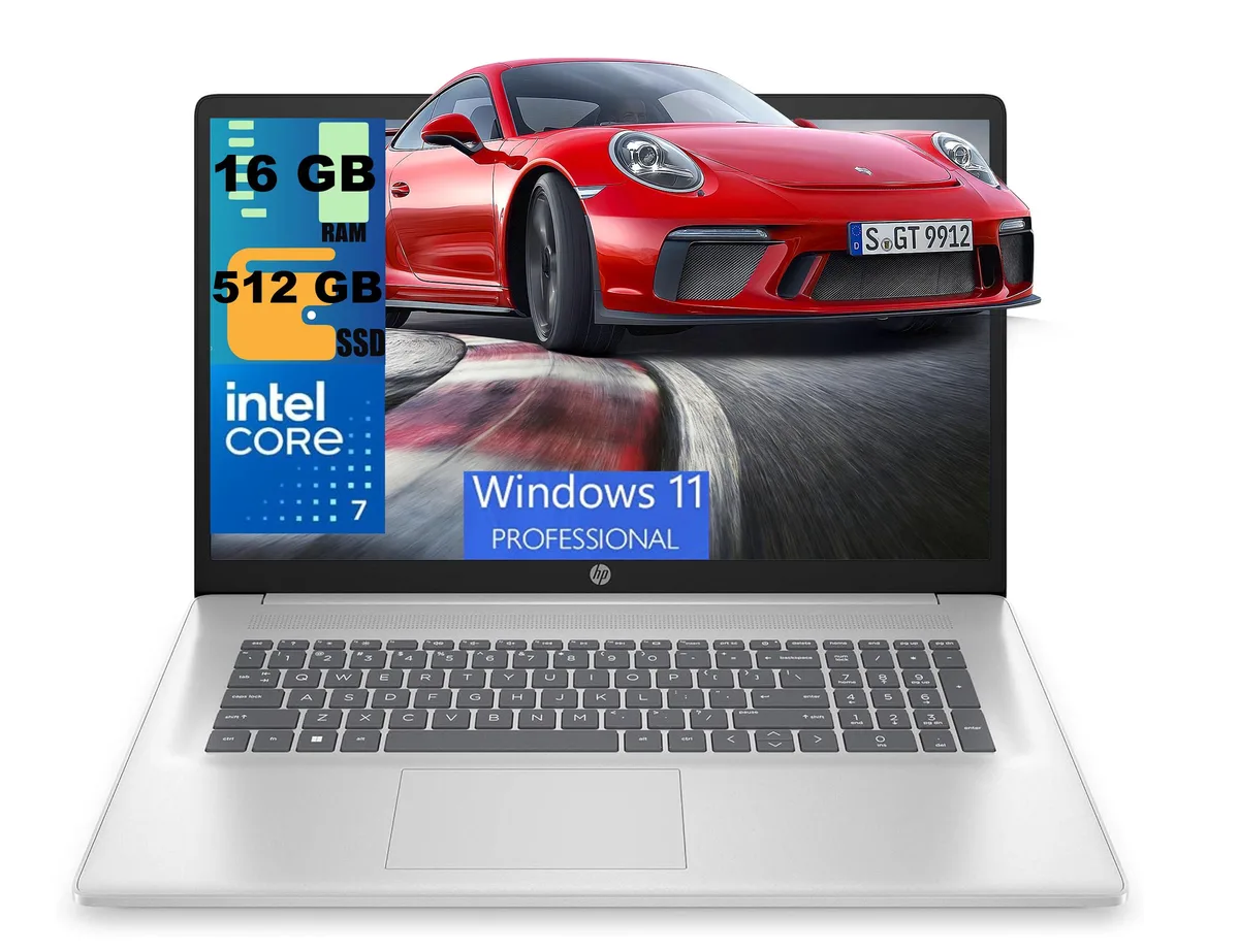 HP HP 17 laptop Intel Core 7 150U 10-core 16GB 512GB 17.3" HD+ touchscreen Windows 11 Pro — product photo