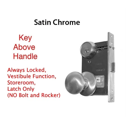 Marks USA Marks USA 22DW/26D-W-LHR Satin Chrome Left Hand Mortise Lockset — product photo