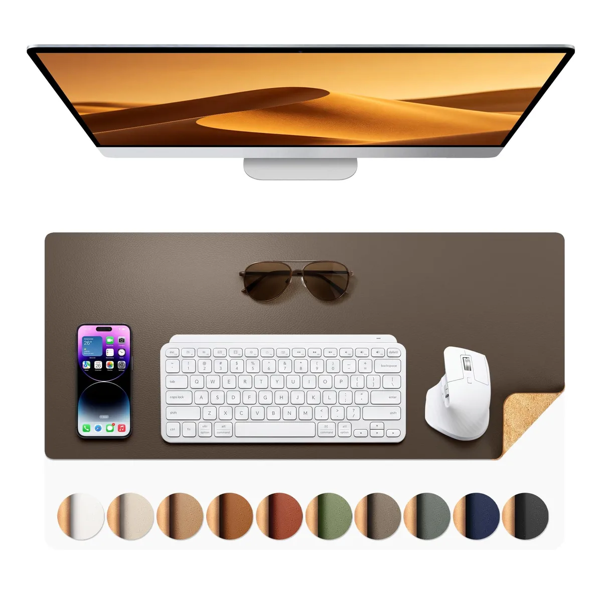  Aothia Cork Pad-Coffee-S Dual-Sided Desk Mat 25.6x13.7 Coffee — product photo