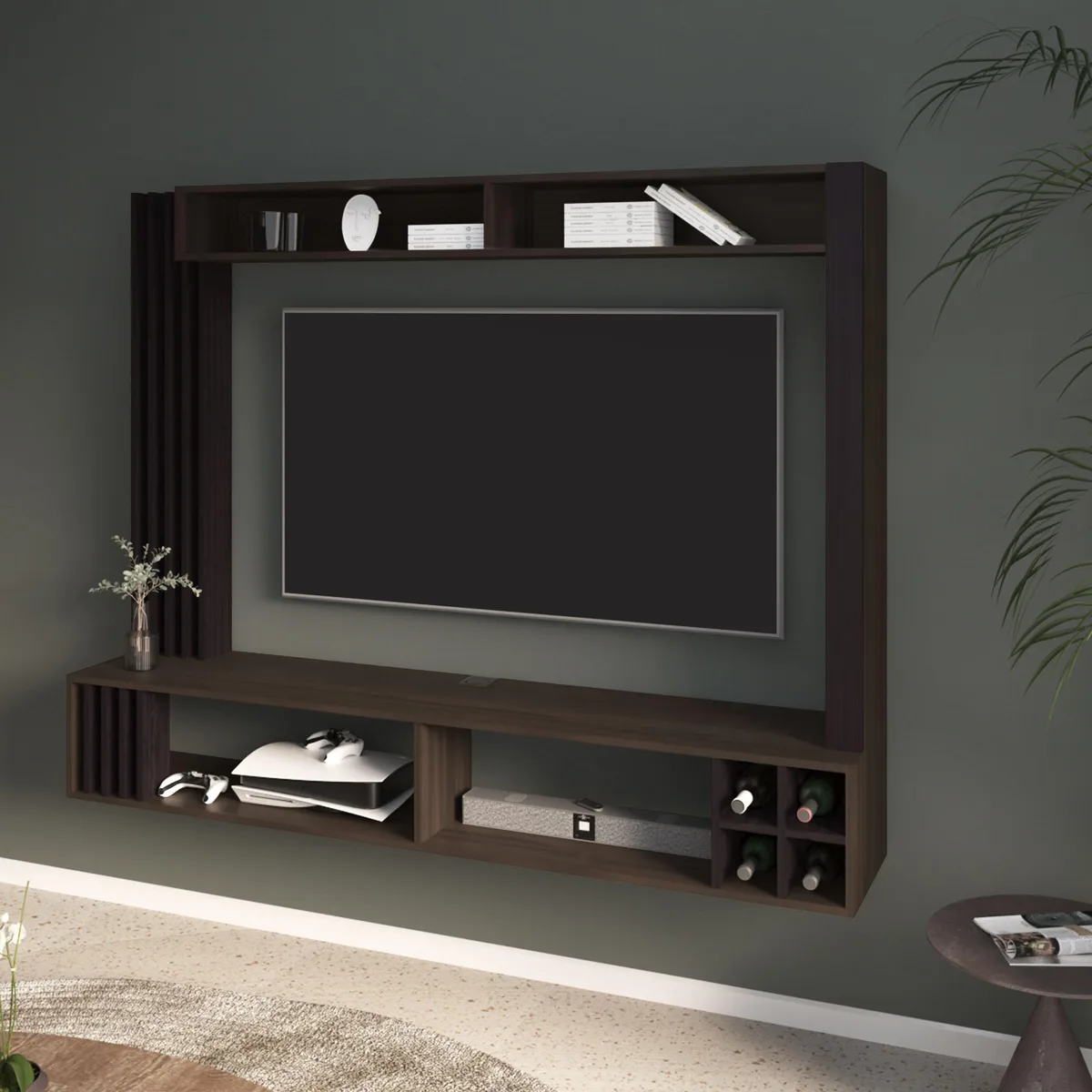 tuphen tuphen Bremmen Entertainment Center Walnut TV Stand — product photo