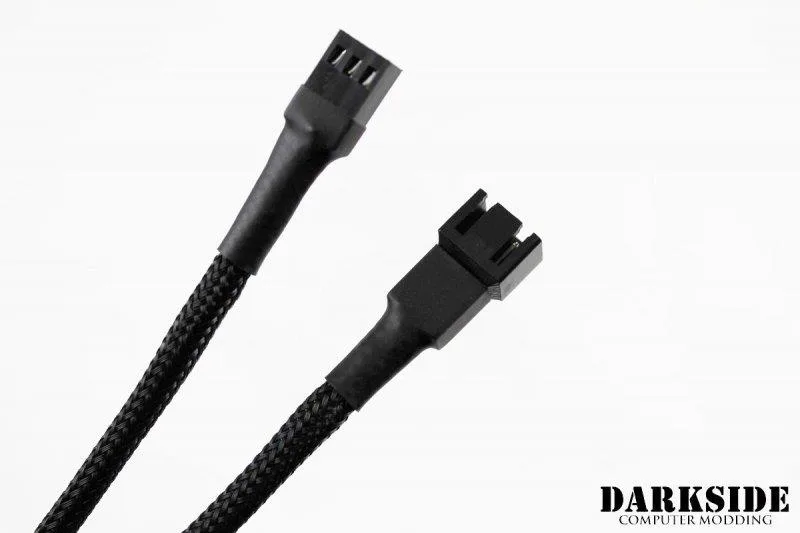 Darkside Computer Modding Darkside Computer Modding 3-Pin 50cm Fan Sleeved Cable Jet Black DS-0518 — product photo