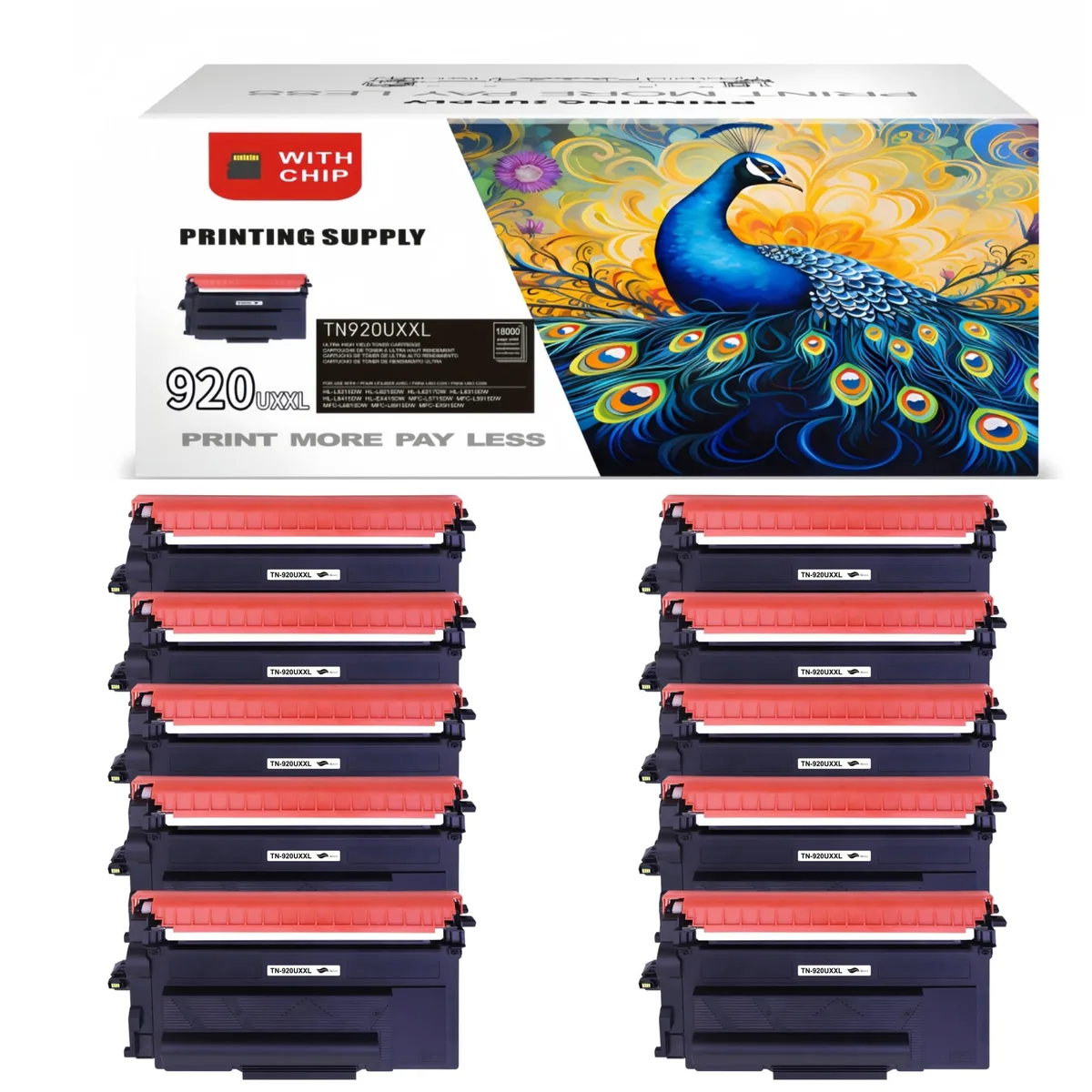 Aster Graphics Inc Aster Graphics Inc 10 Pack TN920UXXL Black Toner Cartridge — product photo