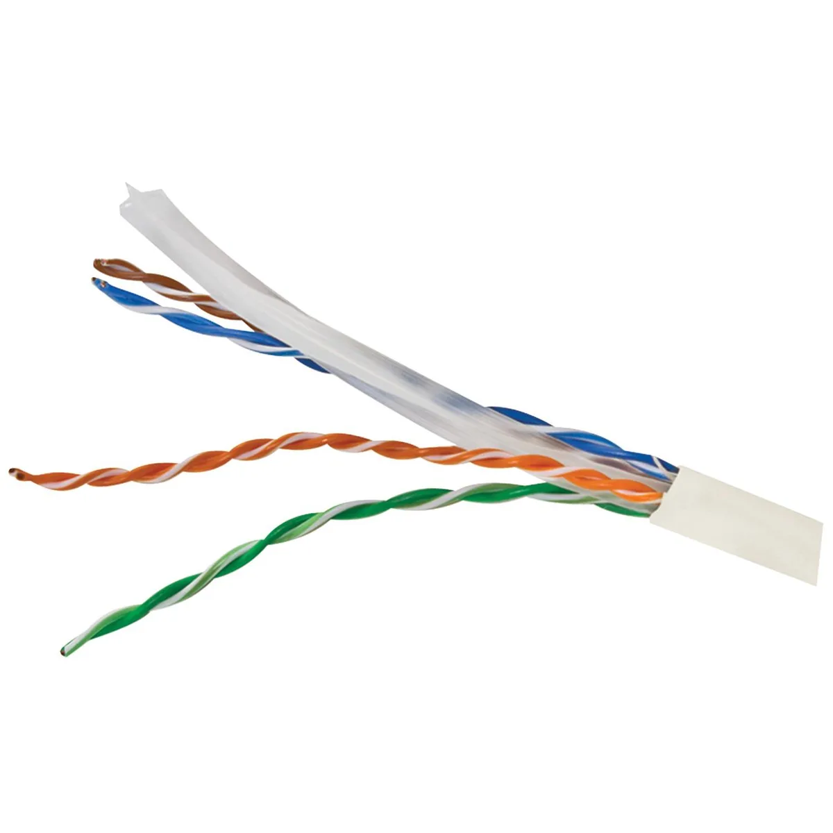 White CAT6 solid riser cable in 1000ft pull box