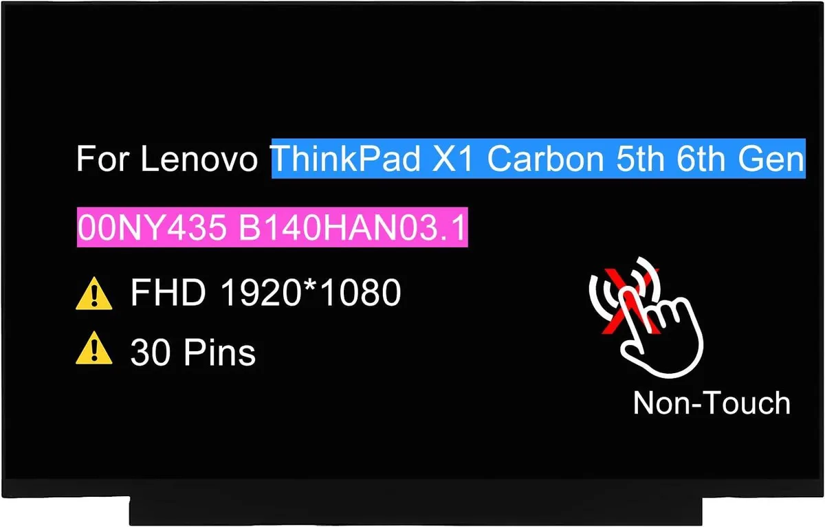NUOLAISUN NUOLAISUN 14.0" FHD 1920x1080 30-pin laptop screen B140HAN03.1 — product photo