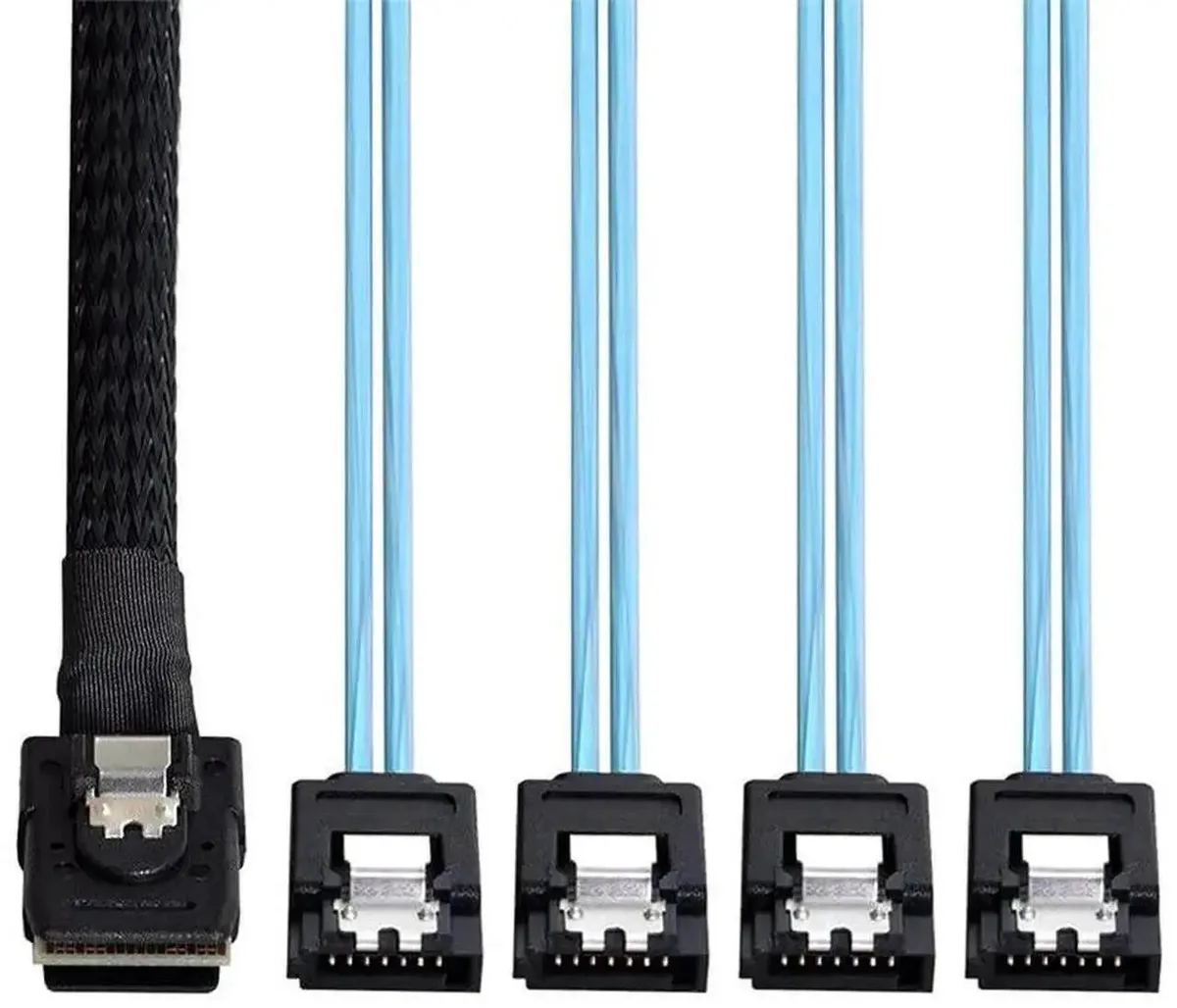 SMUGDESK SMUGDESK 1.0M Mini SAS SFF-8087 to 4 SATA 7Pin Cable — product photo