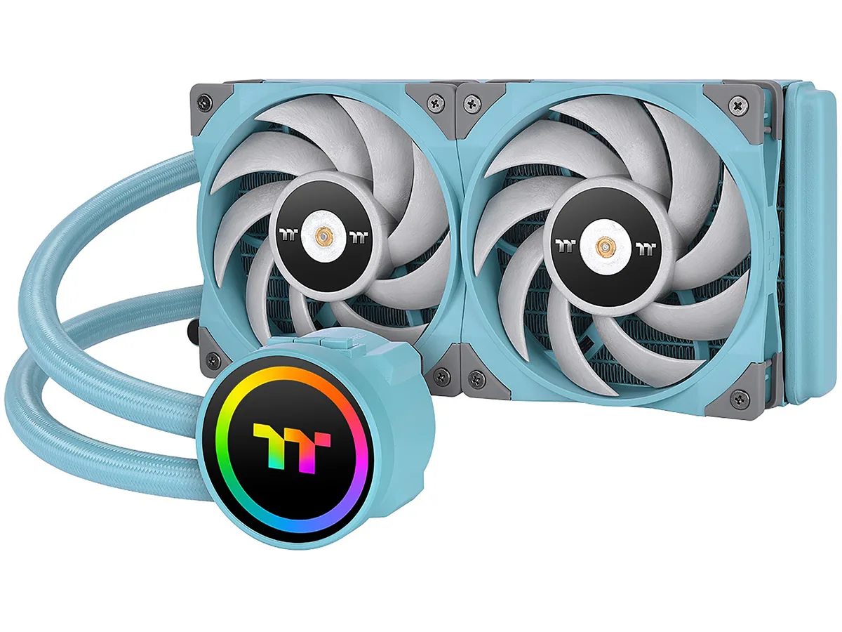 Thermaltake Thermaltake CL-W319-PL12TQ-A TOUGHLIQUID 240 liquid cooler Turquoise — product photo