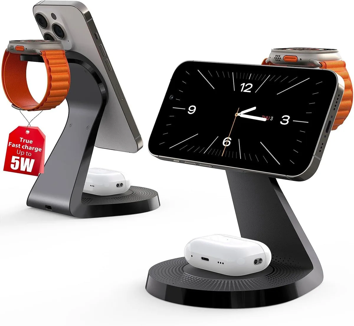 FLEANE FLEANE 3-in-1 MagSafe Wireless Charger Stand iPhone 12-16 AirPods Watch USB-C — product photo