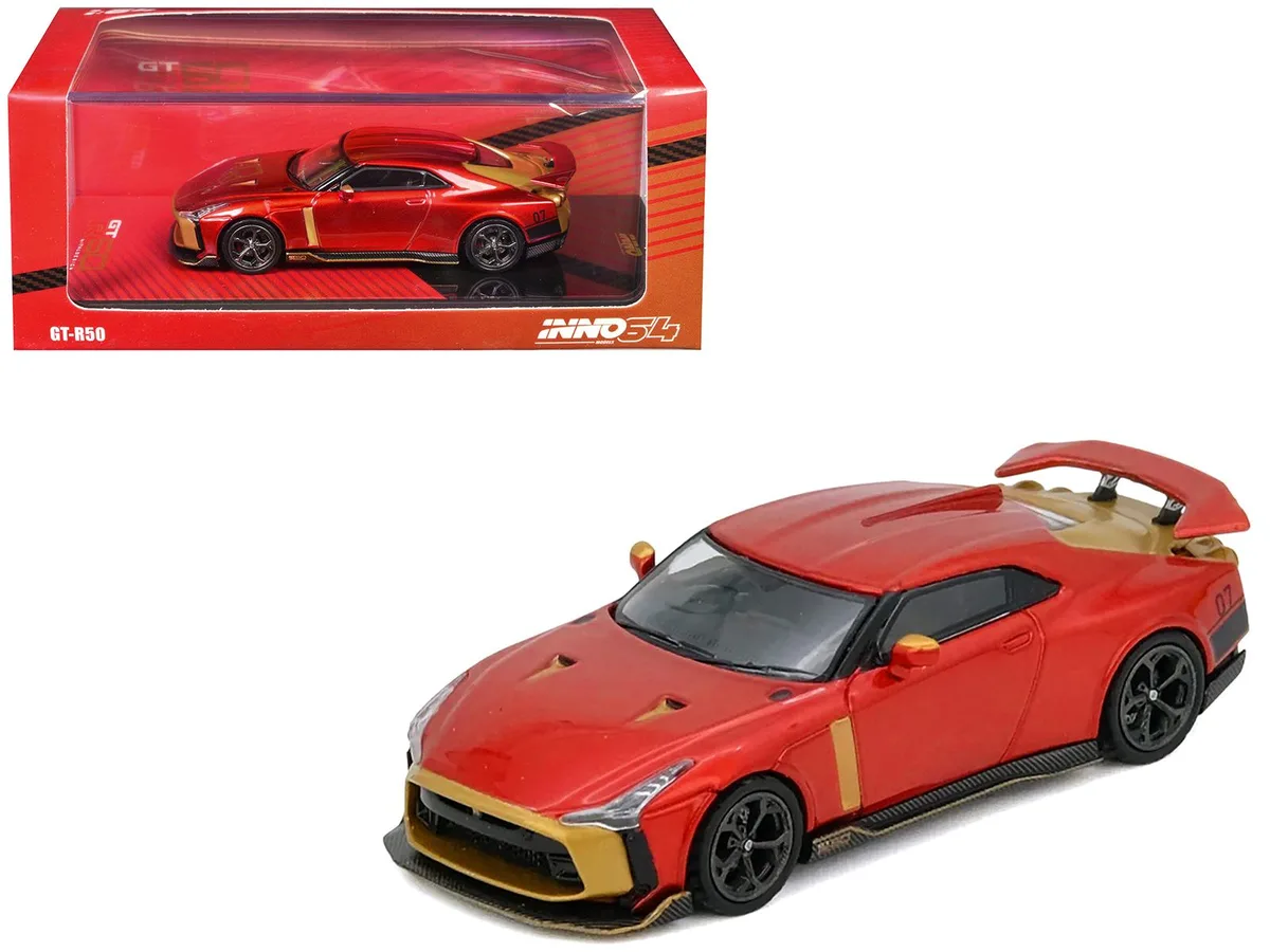 Inno Models Inno Models Nissan GT-R50 ItalDesign Red Metallic Gold 1/64 Diecast — product photo