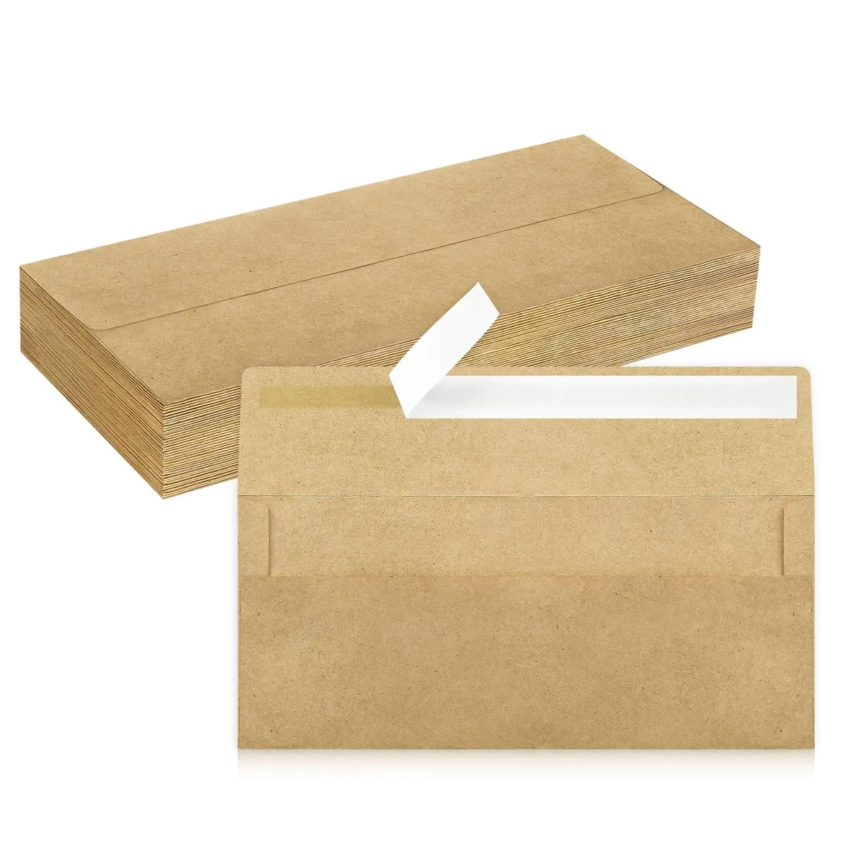  LIKAJON BEBK-0716 Kraft #10 Envelopes 50 Pack 9.5 x 4.1 in — product photo