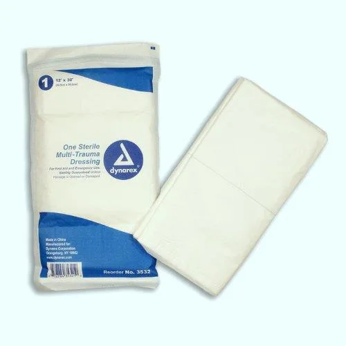 White sterile gauze dressing 12 by 30 inches in box of 50