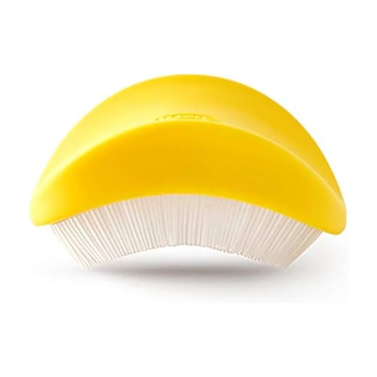 Small black ergonomic corn brush with textured bristles