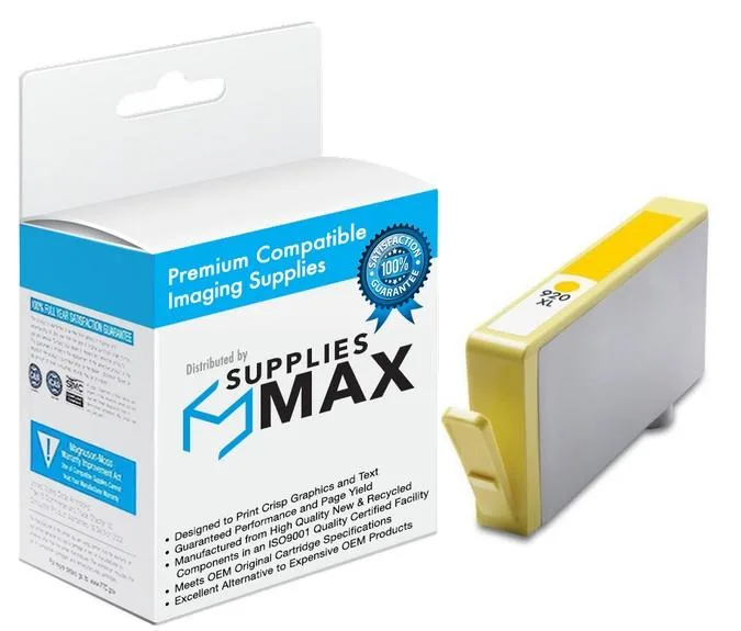 SuppliesMax SuppliesMax Remanufactured Yellow Inkjet Cartridge HP CD974AN 700 Pages — product photo