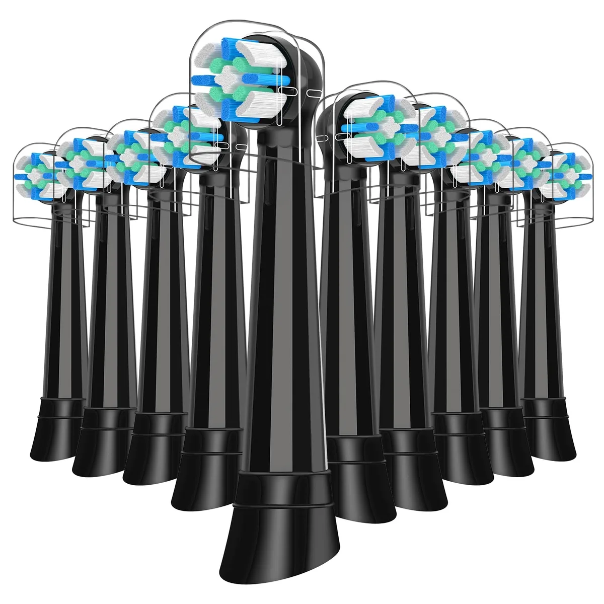 JSMIOROSE IO Replacement Heads 10 Pack Black — product photo