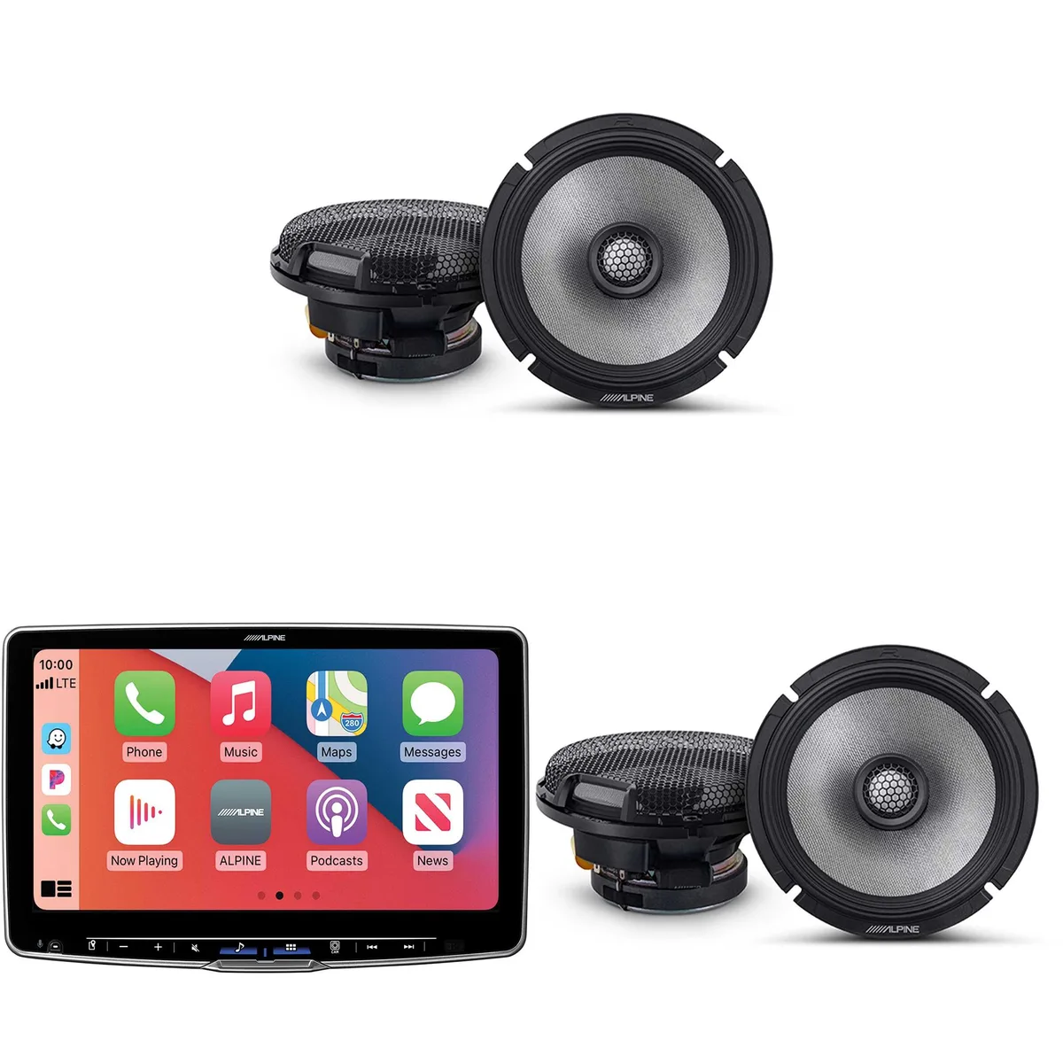 Alpine Alpine ILX-F511 Halo11 11" Receiver with 2x R2-S65 6.5" Coaxial Speakers — product photo