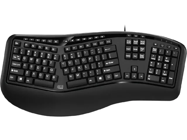 Adesso Adesso AKB-150UB Ergonomic Keyboard USB Black 105 Keys — product photo