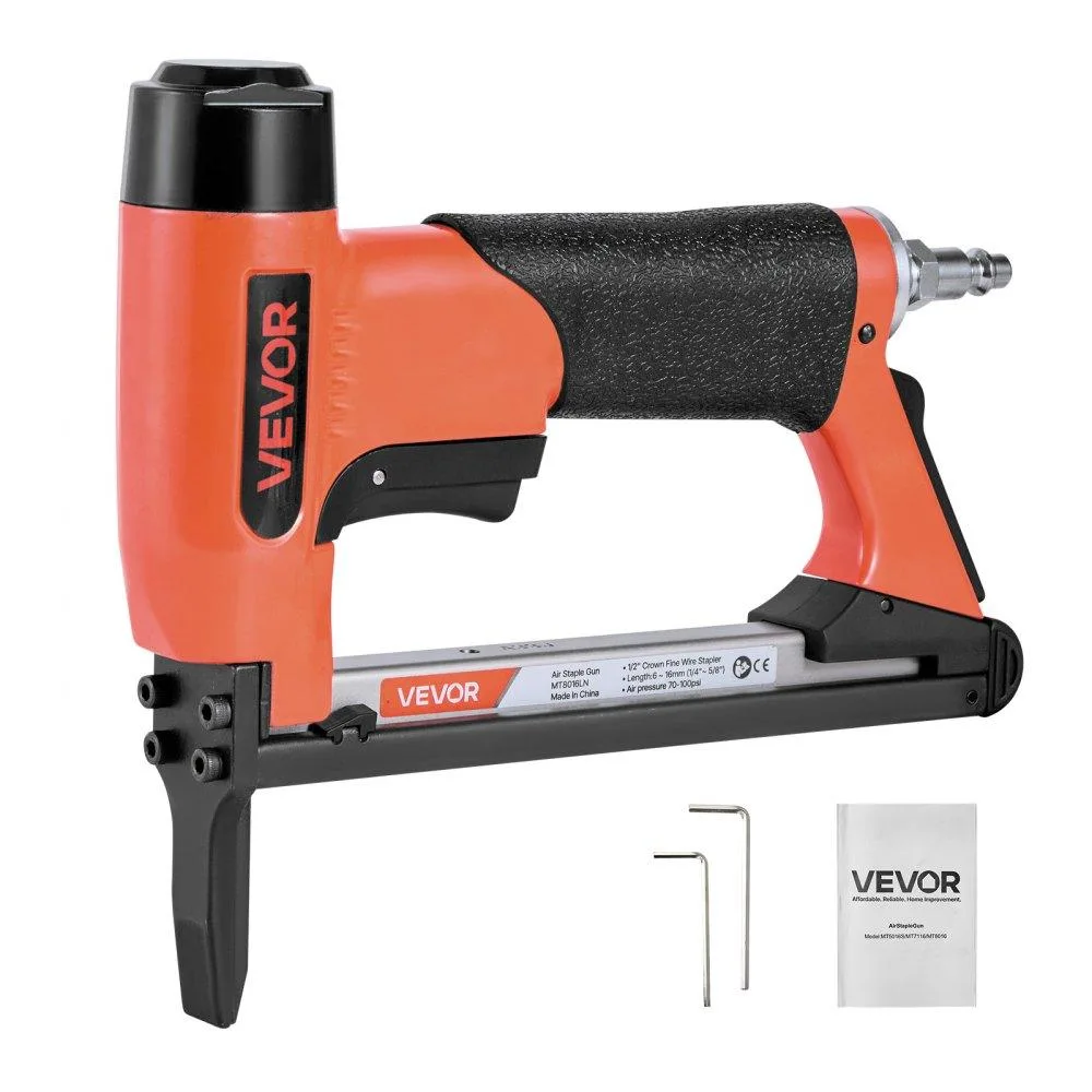 VEVOR VEVOR MT8016LN 21-Gauge Pneumatic Staple Gun 1/2" Crown 1/4-5/8" 150pcs Mag 70-100 PSI — product photo