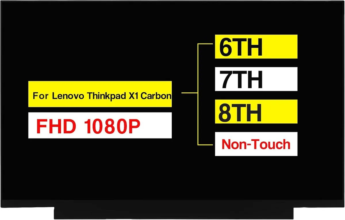 NUOLAISUN NUOLAISUN 14.0" FHD 1920×1080 30-Pin Non-Touch Screen for ThinkPad X1 Carbon 6/7/8 Gen — product photo