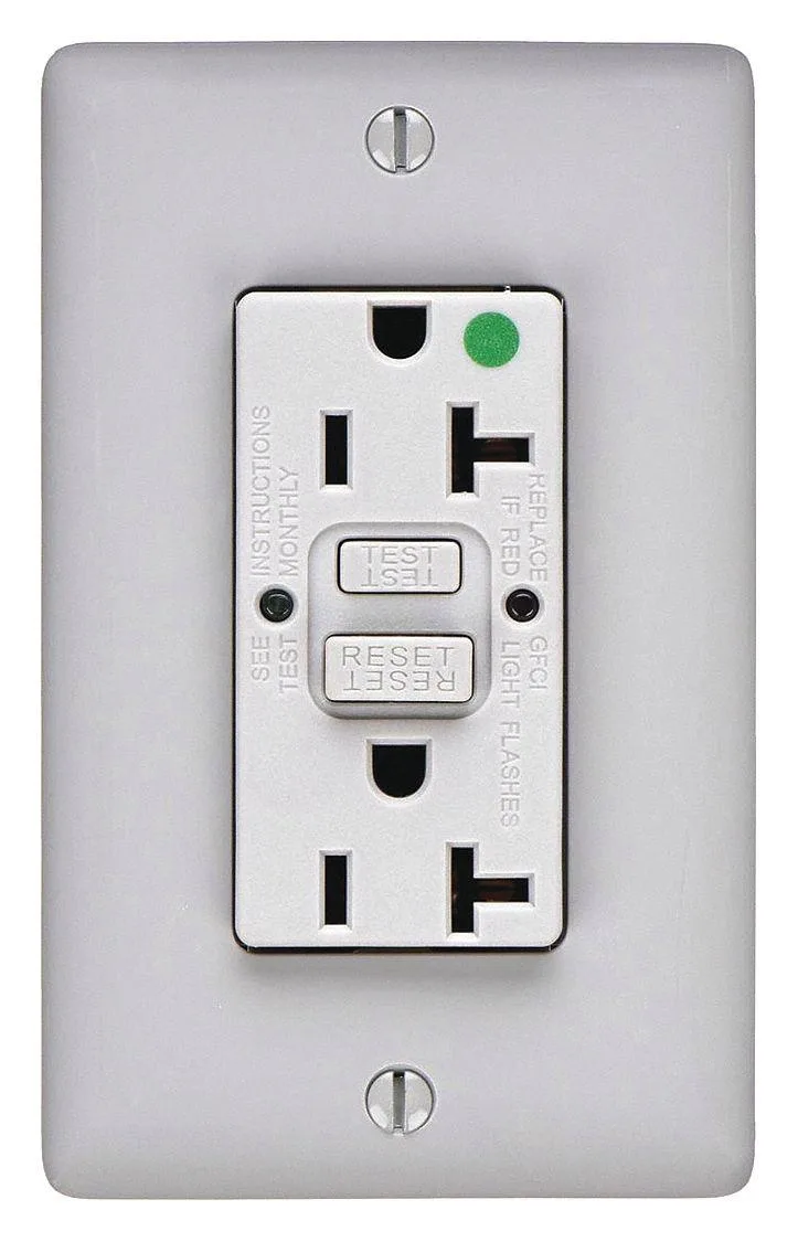 Hubbell Incorporated Hubbell Incorporated GFR83GRY GFCI Receptacle 20A 125VAC 5-20R Gray — product photo