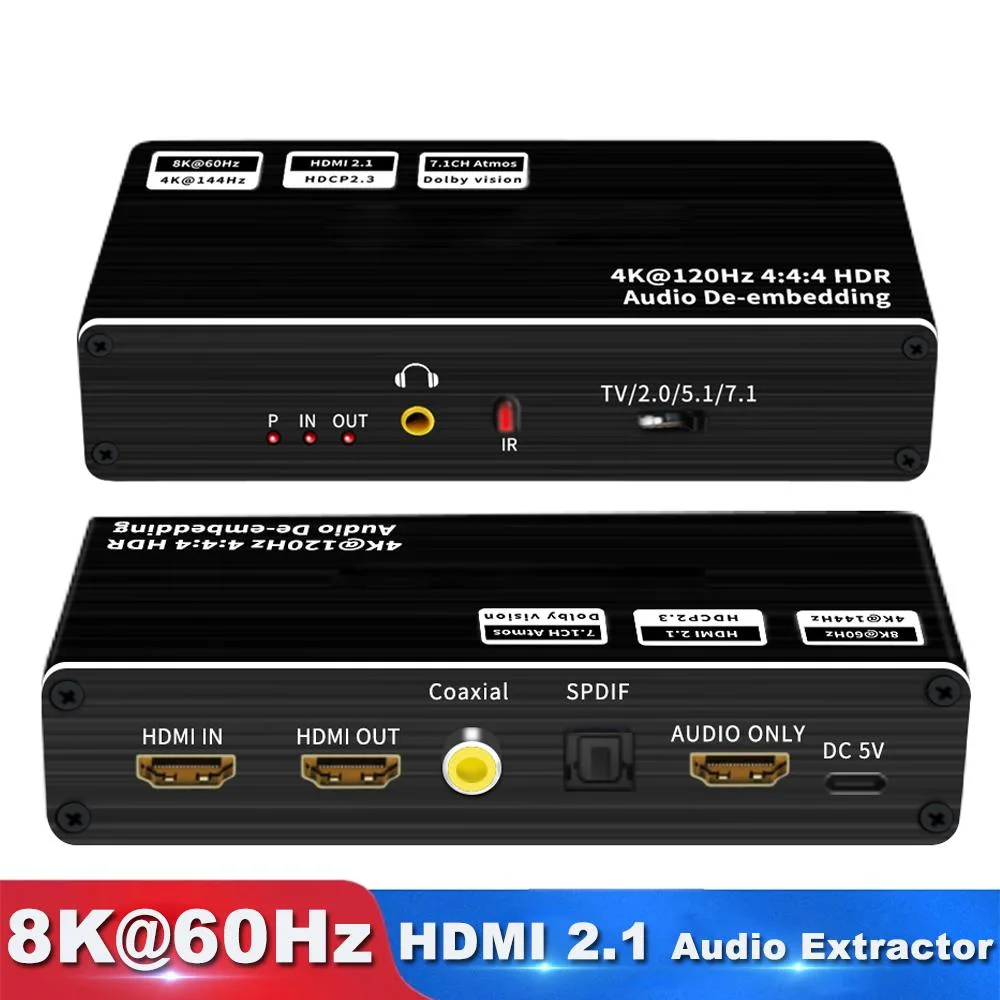 ESTONE ESTONE OZ8V1 HDMI 2.1 Audio Extractor 8K 60Hz 48Gbps 7.1CH — product photo