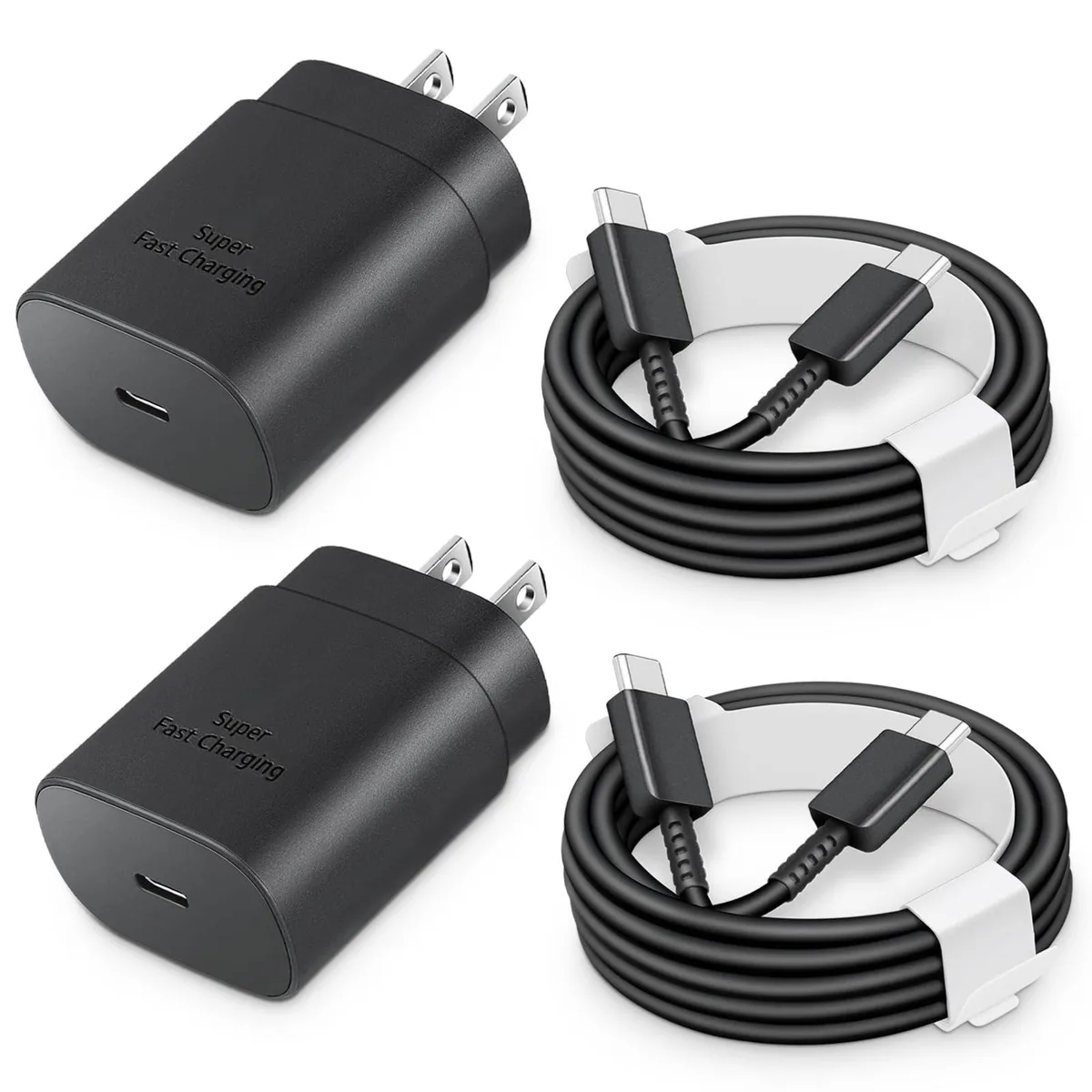 No Sew No Sew 25W USB-C Charger 6ft Cable 2-Pack ETL — product photo